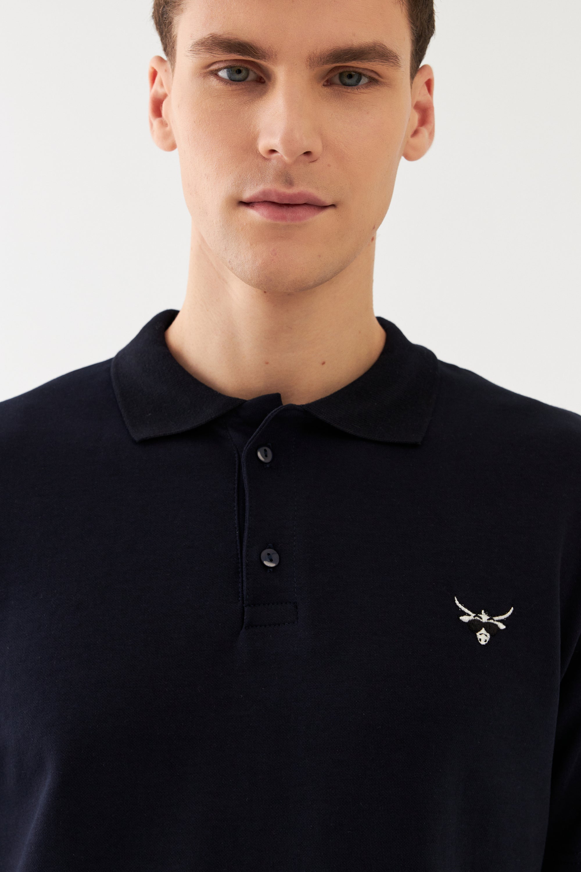 The Bull Head Regular Fit Herren Polo Shirt Navy