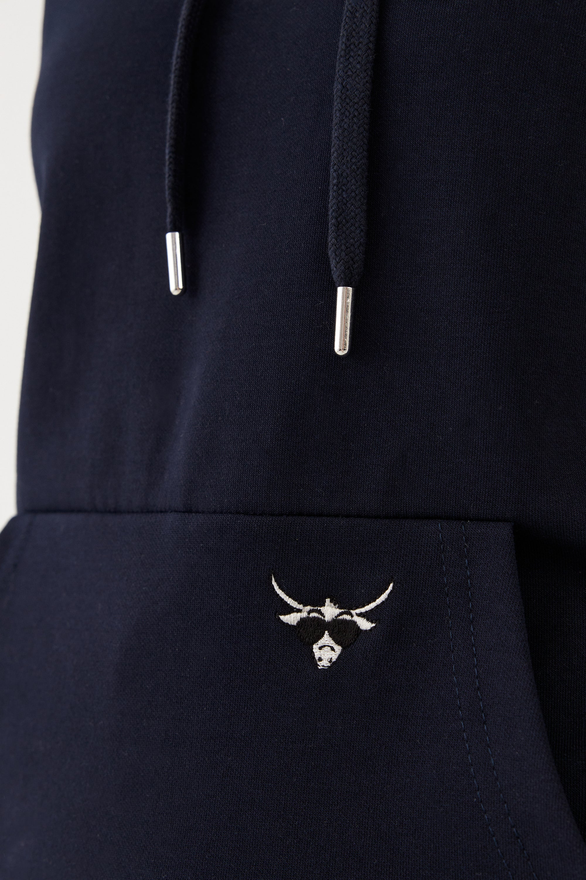 The Bull Head Damen Hoodie in Regular Fit Navy