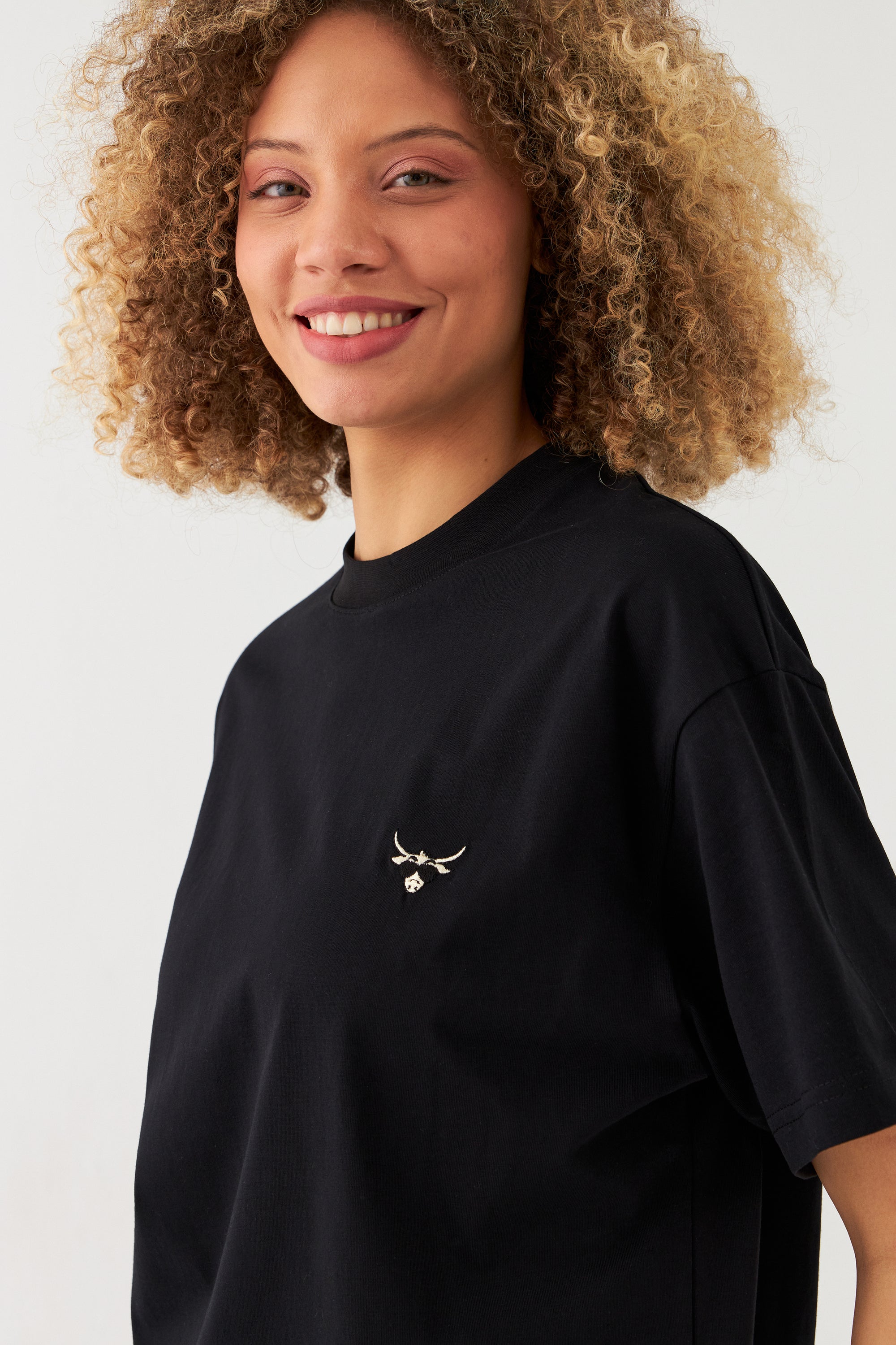 The Bull Head Box Fit T-Shirt Femme Noir